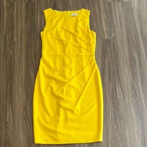 Calvin Klein size 6 Yellow Sleeveless Dress